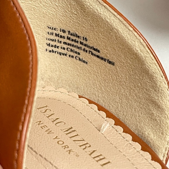 Isaac Mizrahi leather flats sz 10 - Picture 5 of 5